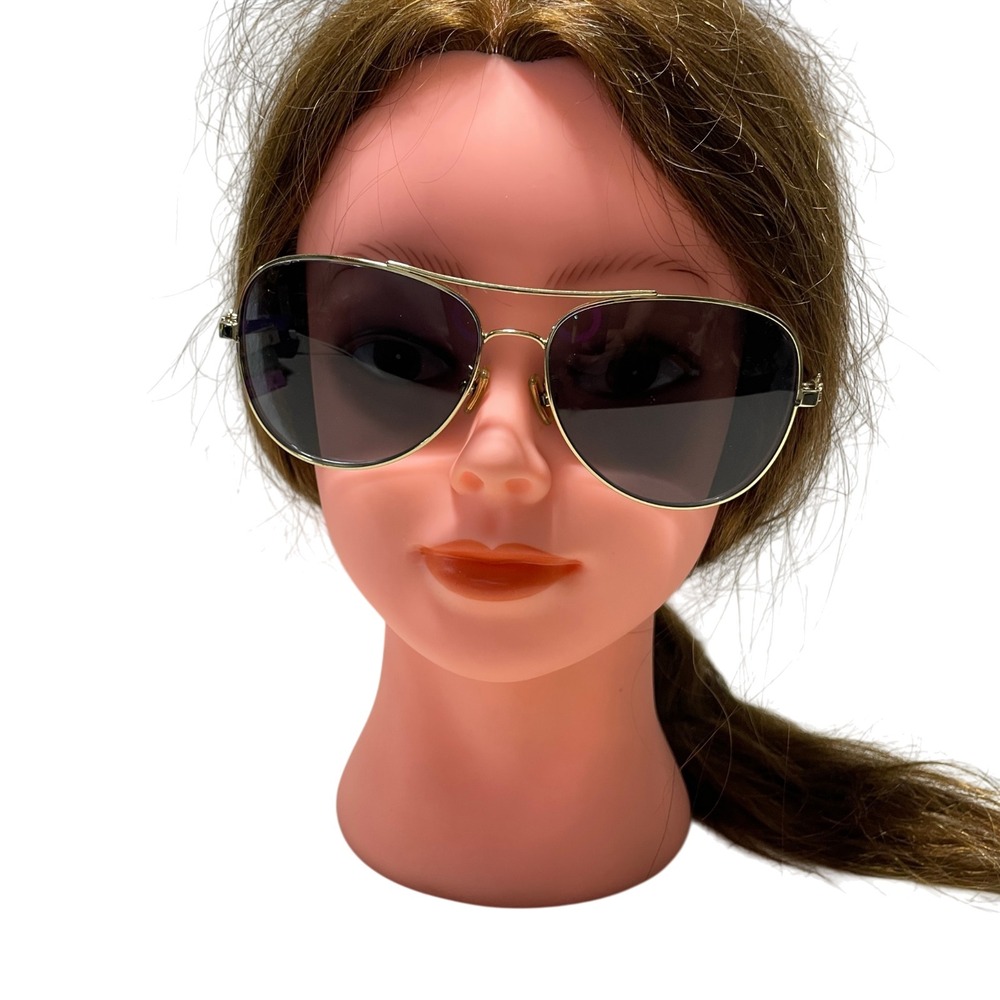 Coach HC 7074 Aviator Sunglasses Full Rim Lt. Gold 59.15.140